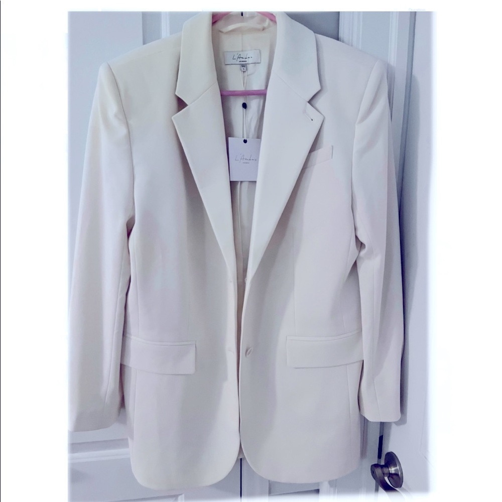 L’Academie oversized boyfriend blazer NWT